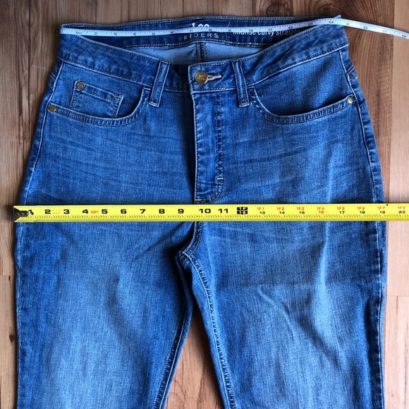 LEE Jeans Denim Midrise Curvy Straight Blue Size 8P Women’s - Picture 7 of 14